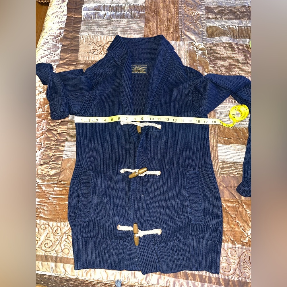 All Saints Ernst Navy Blue Cardigan with Toggle Closures - Picture 7 of 9